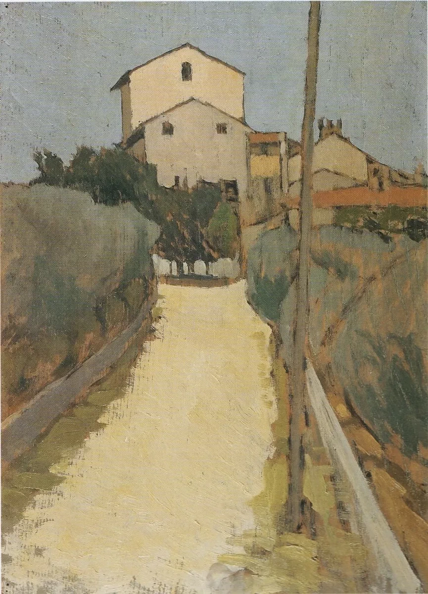 Vista di Villa d'Ancona a Volognano